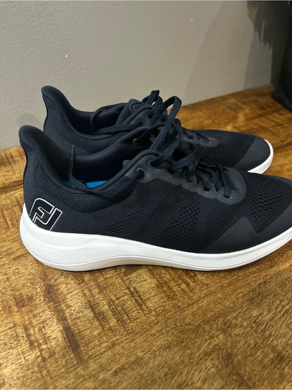 FootJoy Men's Knit Golf Sneakers - Black & White